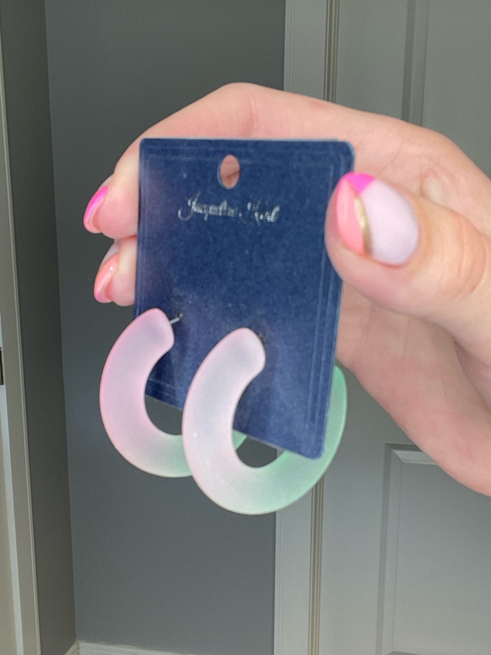 Jacqueline Kent Multicolour Frosted Hoop Earrings